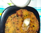 A picture of step 4 of Millet flour & veggies paratha.