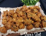 A picture of step 3 of Malabar Spinach Fritters.