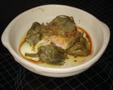 Foto del paso 4 de la receta: Alcachofas con huevo y micuit