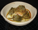 Foto del paso 4 de la receta: Alcachofas con huevo y micuit
