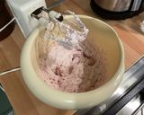 A picture of step 4 of Black Currant Mascarpone Cake with Cherry Sugar.