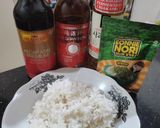 Foto langkah ke 1 dari resep Salmon Mentai Rice.