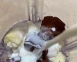A picture of step 2 of Milo Banana shake.