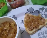 Foto del paso 6 de la receta: Pan con atún, hongos, cebolla y morrón