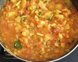 A picture of step 4 of Varat special, poory bhaji, chattny, makhany ki kher.