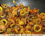 A picture of step 5 of Dry Karela fry sabzi.