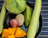 A picture of step 1 of Assam-Style Labra (Mixed Vegetable).