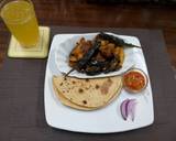 Brinjals n Potatoes with roti#My staple food contest recipe step 3 photo
