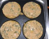 A picture of step 3 of Methi-makai pancakes.