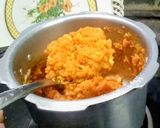 A picture of step 3 of Gajar barfi (carrot pak in pressure cooker).