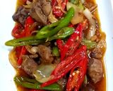 รูปขั้นตอนการทำที่ 5 ของ ตับไก่ผัดพริกสด