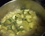 A picture of step 2 of Zucchini Soup.