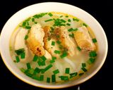 Hình bước làm 3 của món Bánh canh gà nấu hẹ