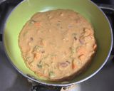A picture of step 3 of Sattu chila.