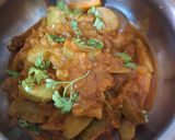 A picture of step 5 of Tinda masala in tomato gravy.