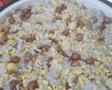 Hình bước làm 3 của món Xôi hạt sen đậu phộng hoa đậu biếc