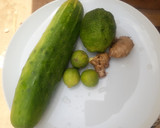 A picture of step 1 of Cucumber juice.