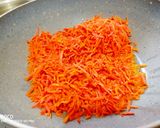 A picture of step 2 of Carrot Firni.