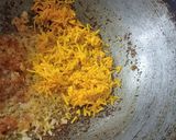 A picture of step 2 of Rajasthani Raw turmeric sabji.