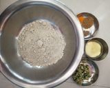 A picture of step 1 of Bajri mula dhokli.