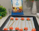 Foto langkah ke 5 dari resep Buket Kukis Semprit Tanpa Telur (Eggless Bouquet Cookies)🌺.