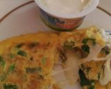 Foto langkah ke 3 dari resep Mozarella Omelette keto dadar simple.
