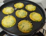 A picture of step 4 of Methi Matar Muffin In Appe Pan Using Pearl Millet & Wheat Flour --- A Non - Fried Winter Snack.