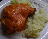 Foto del paso 7 de la receta: Pollo a la crema (mixeada) de morrón