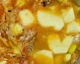 Foto del paso 6 de la receta: Crema de puerro, patata y gambas