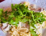 Hình bước làm 3 của món Nui Sốt Kem Nấm Thì Là & Cá Hồi Gravlax
