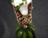 A picture of step 6 of Schezwan paneer lollypop sticks.