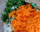 Foto langkah ke 1 dari resep Tofu Cake with Carrot and Spinach.