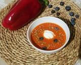 Foto del paso 10 de la receta: Crema de pimientos con queso y arándanos