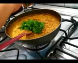 Foto do passo 9 de Macarrão ao molho de frango, calabresa e camarão