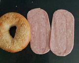 A picture of step 1 of My Ulster Fry Bagel boiled Duck Egg.