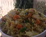 A picture of step 5 of Chicken fried rice.