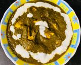 A picture of step 3 of Palak Paneer.