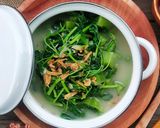 Foto langkah ke 3 dari resep 146. Bobor Bayam Praktis (bumbu iris).