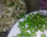 A picture of step 5 of Methi bunda.