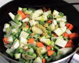 A picture of step 2 of Lemony Vegetable, Soya & Lobia Stew.