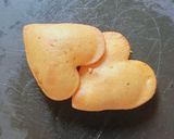 A picture of step 6 of Heart shape Makki ki puri.