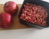 A picture of step 1 of Anar juice /Pomegranate juice.