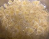 A picture of step 1 of Baked bow-tie pasta salad.