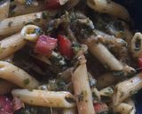 Penne ze szpinakiem krok przepisu 5 zdjęcie