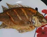 A picture of step 4 of Deep fried tilapia fish.