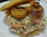 Foto del paso 8 de la receta: Arepa rellena de pescado y plátano maduro🥯🫓🥙
