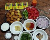 A picture of step 1 of Bengali Aloor Dum with luchi.