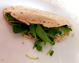 A picture of step 4 of My Hot n Spicy Chicken in a pitta bread. 😁.