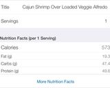 A picture of step 9 of Cajun grilled shrimp with loaded veggie Alfredo noodles.