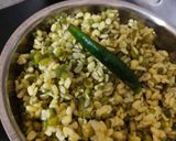 A picture of step 1 of Moong dal pakode.